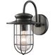 Portside 1 Light 12 inch Matte Black Outdoor Sconce
