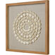 Concentric Shell Natural with Wood Tone and Clear Dimensional Wall Art