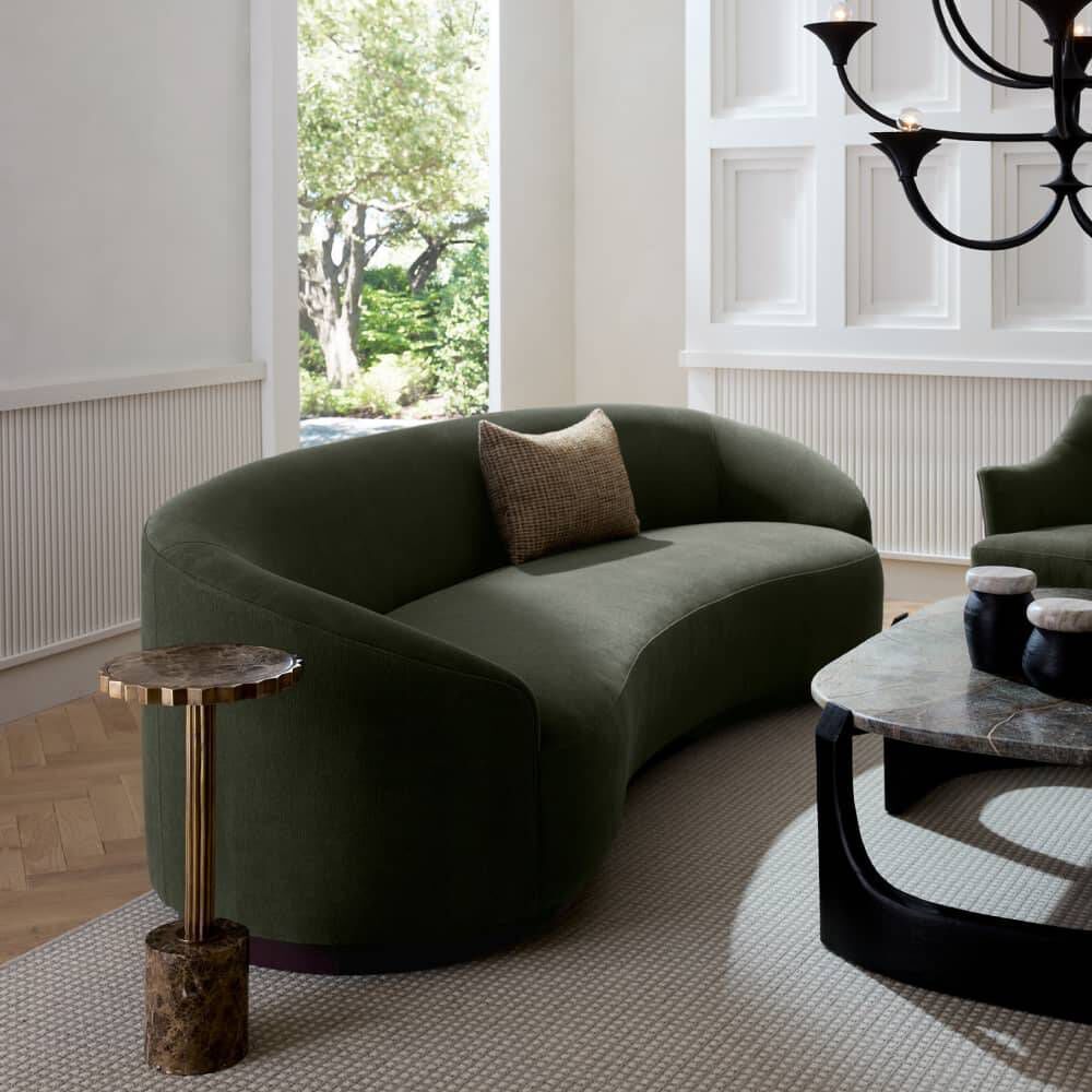 Turner Pine and Dark Walnut Sofa