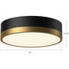 Alora Mood Brisbane 3 Light 16 inch Aged Gold/White Flush Mount Ceiling Light in Aged Gold and White