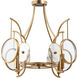 Into Focus 4 Light 15 inch Artisan Brass Semi Flush Ceiling Light