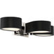 Side Step LED 24 inch Coal With Polished Nichel High Bath Light Wall Light