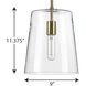 Clarion 1 Light 9 inch Brushed Nickel Pendant Ceiling Light, Small