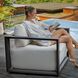 Remsen Java Black and Oyster White Outdoor Lounge Chair
