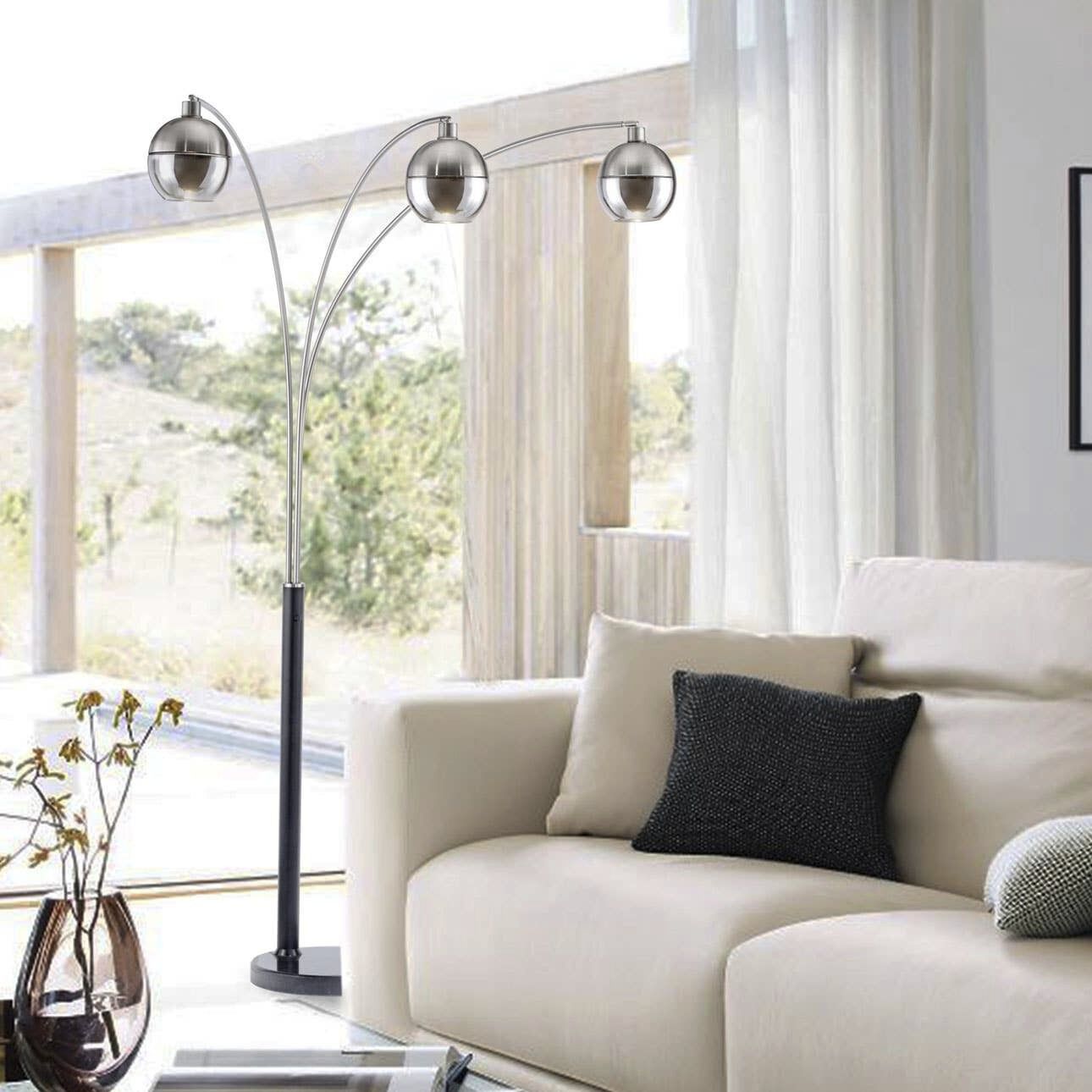 Orson 87 inch 40.00 watt Brushed Nickel Arc Floor Lamp Portable Light