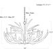 Antler 6 Light 33 inch Silver Leaf Chandelier Ceiling Light
