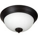 Pro Builder 2 Light 11 inch Aged Bronze Brushed Flushmount Ceiling Light
