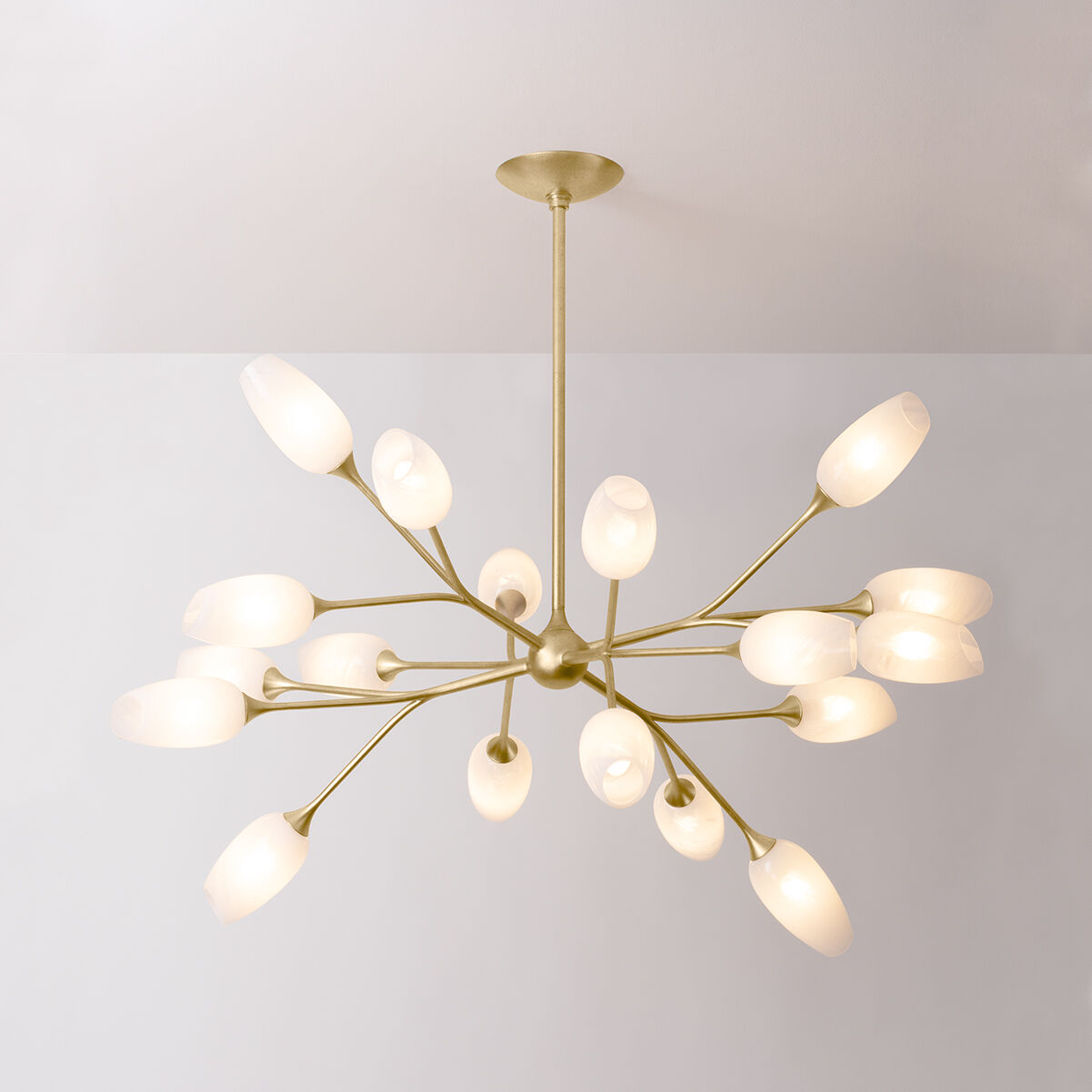 Aldean 18 Light 44 inch Vintage Gold Leaf Chandelier Ceiling Light