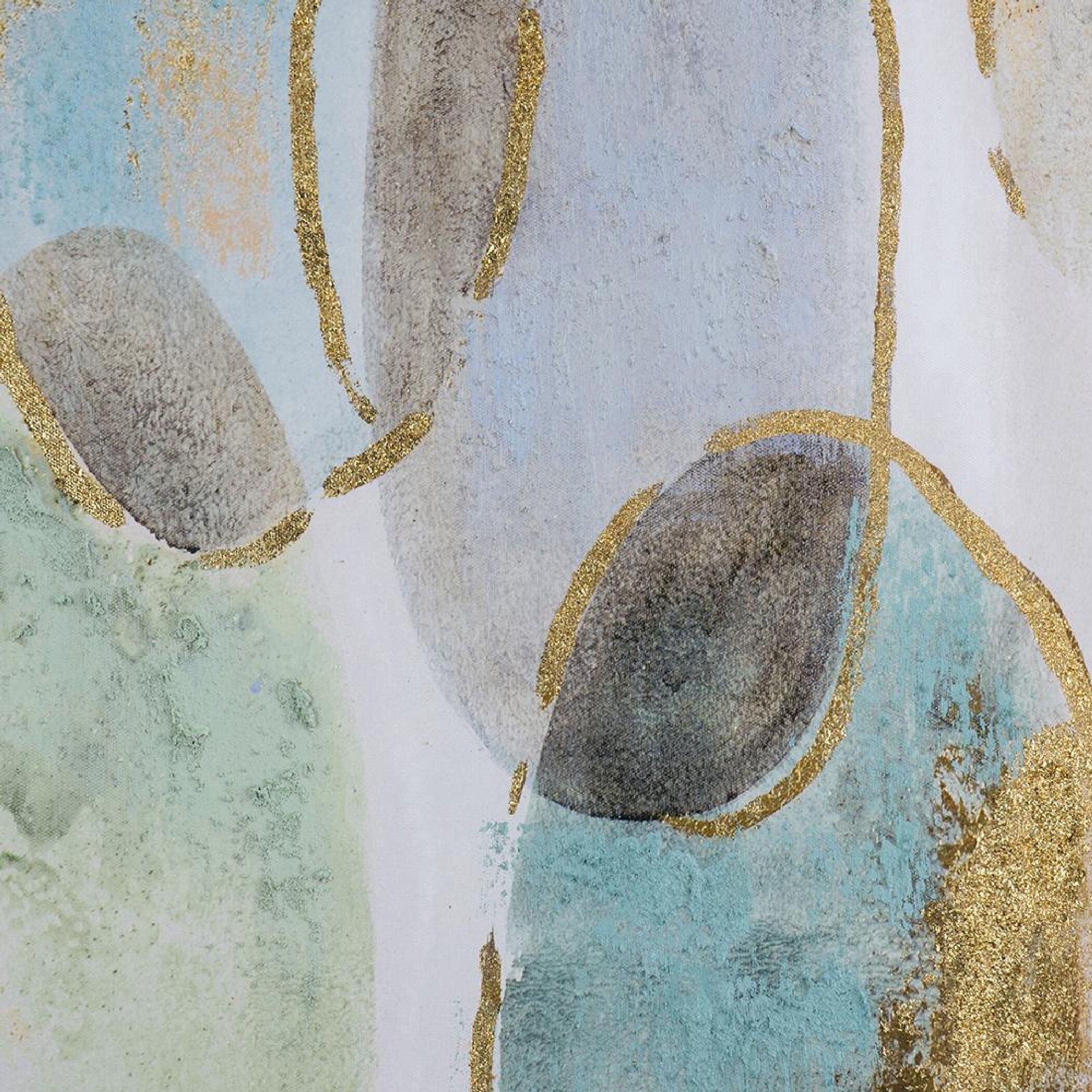 Gizem Gold/Gray/Blue Wall Art