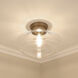 Ingalls 1 Light 16 inch Modern Brass Semi-Flush Mount Ceiling Light in Clear Glass, Large