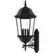 Hamilton 3 Light 29 inch Textured Black Outdoor  Wall Lantern