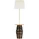 Kelly Wearstler Phoebe 59.5 inch 15 watt Crystal Bronze Tray Table Floor Lamp Portable Light in Linen, Extra Large