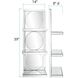 Triplex 14 inch Clear Mirrored Wall Shelf