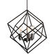 Geometry Series 3 Light 19.5 inch Rusty Black Pendant Ceiling Light