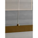 Sean Lavin Sweep LED 58 inch Aged Brass Linear Suspension Ceiling Light, Integrated LED