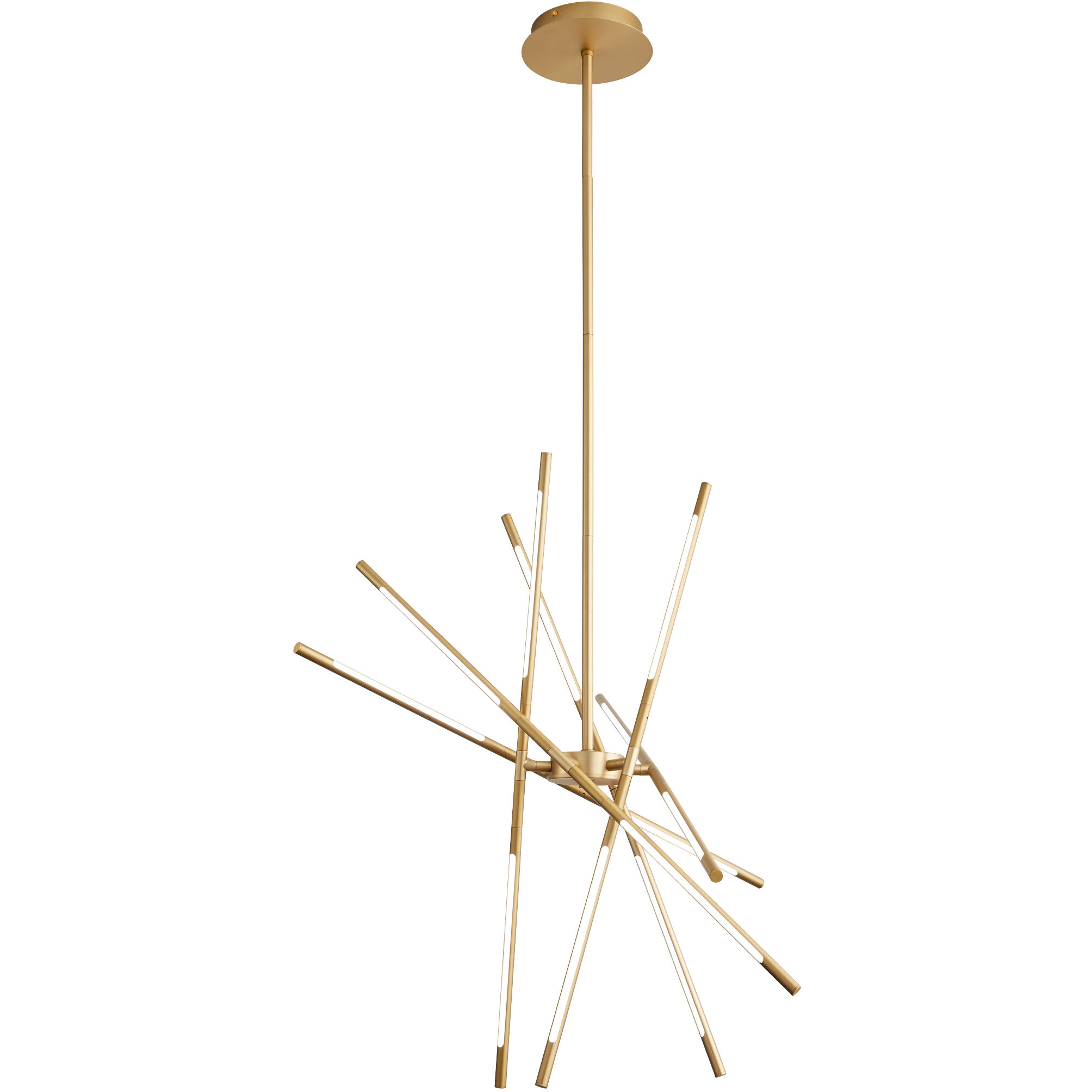 Palillos LED Aged Brass Pendant Ceiling Light