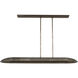 Anne-Marie Barton Remi Linear Pendant Ceiling Light in Mottled Pewter and Warm Walnut
