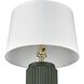 Knox 30 inch 150 watt Dark Green Table Lamp Portable Light