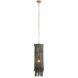 Baja 1 Light 10 inch Dark Gray Wash and Antique Brass Pendant Ceiling Light