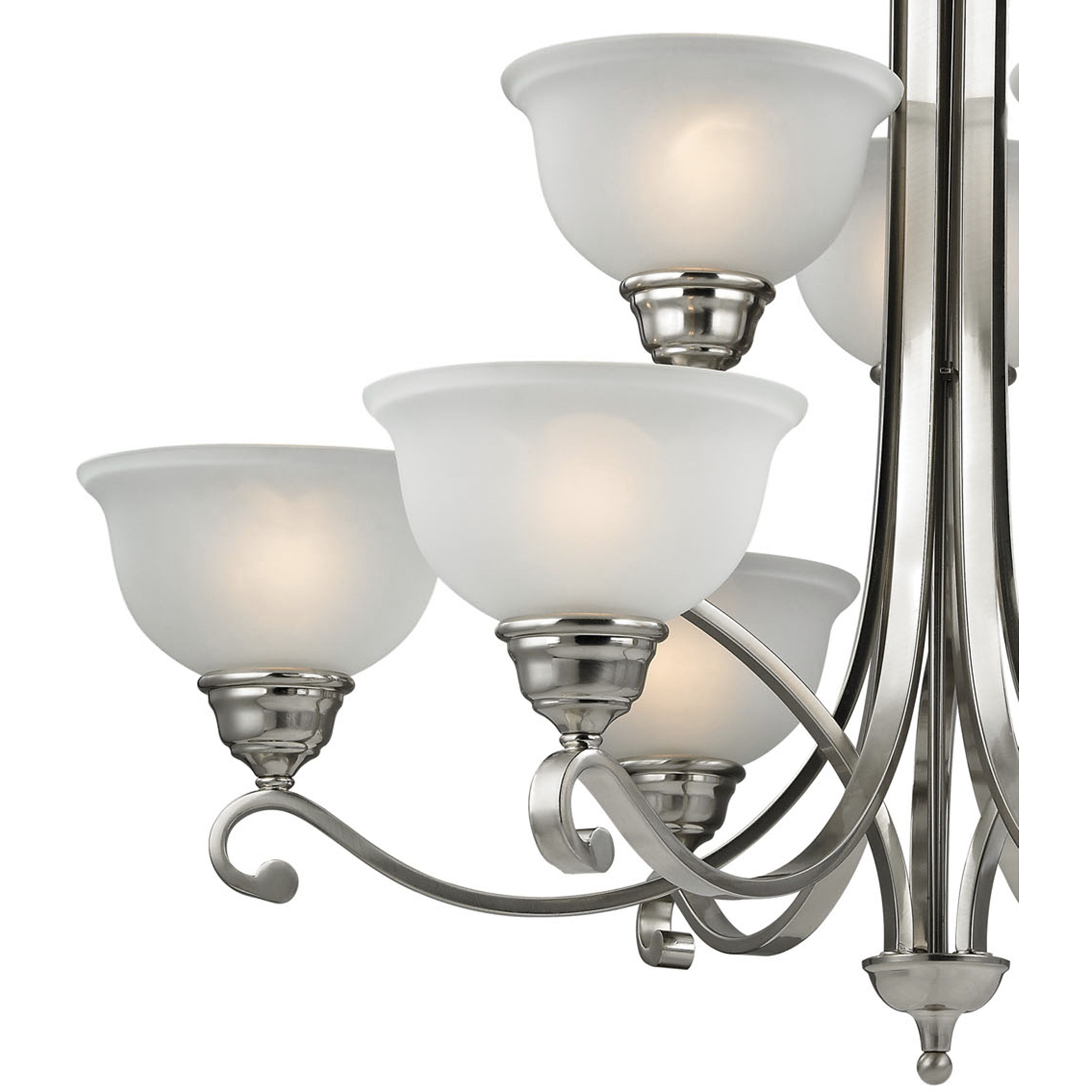 Hamilton 9 Light 36 inch Brushed Nickel Chandelier Ceiling Light