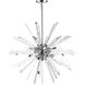 Burst 10 Light 41.5 inch Chrome Chandelier Ceiling Light in 84