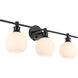 Syracuse 3 Light 28 inch Black Wall sconce Wall Light