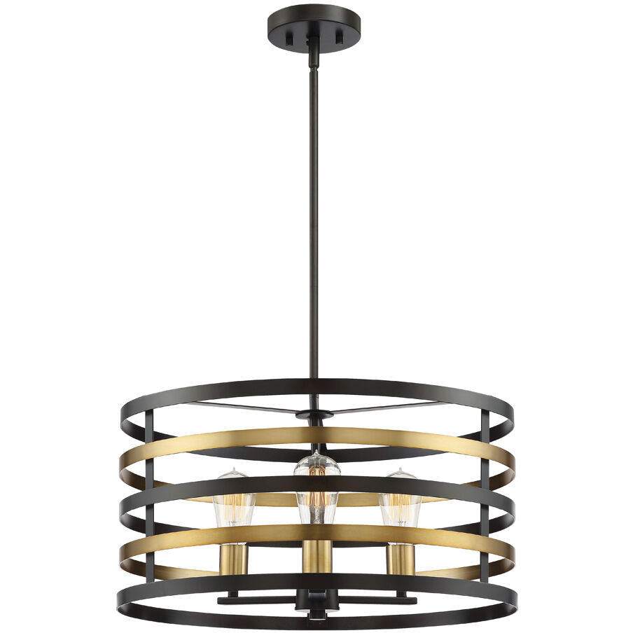 Mya 3 Light 20 inch Antique Bronze Pendant Ceiling Light