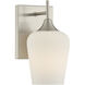 Octave 1 Light Satin Nickel Wall Sconce Wall Light, Essentials
