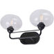 Cameron 2 Light 20 inch Black Vanity Light Wall Light