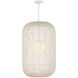 Cocoon 1 Light 21 inch Vanilla Pendant Ceiling Light, Large