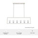 Kerrison 6 Light 48 inch Brushed Nickel Linear Chandelier Ceiling Light
