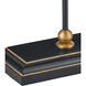 Daphne 16.5 inch 60 watt Black/Antique Gold Table Lamp Portable Light