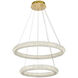Bowen 2 Light 28 inch Satin Gold Chandelier Ceiling Light