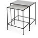 Carrera Marble 25 X 22 inch Metalworks Nesting Table
