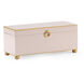 Chelsea House 14 inch Baby Pink/Gold/Polished Brass Decorative Box