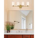 Woodbury 4 Light 28 inch Warm Brass Bathroom Vanity Light Wall Light