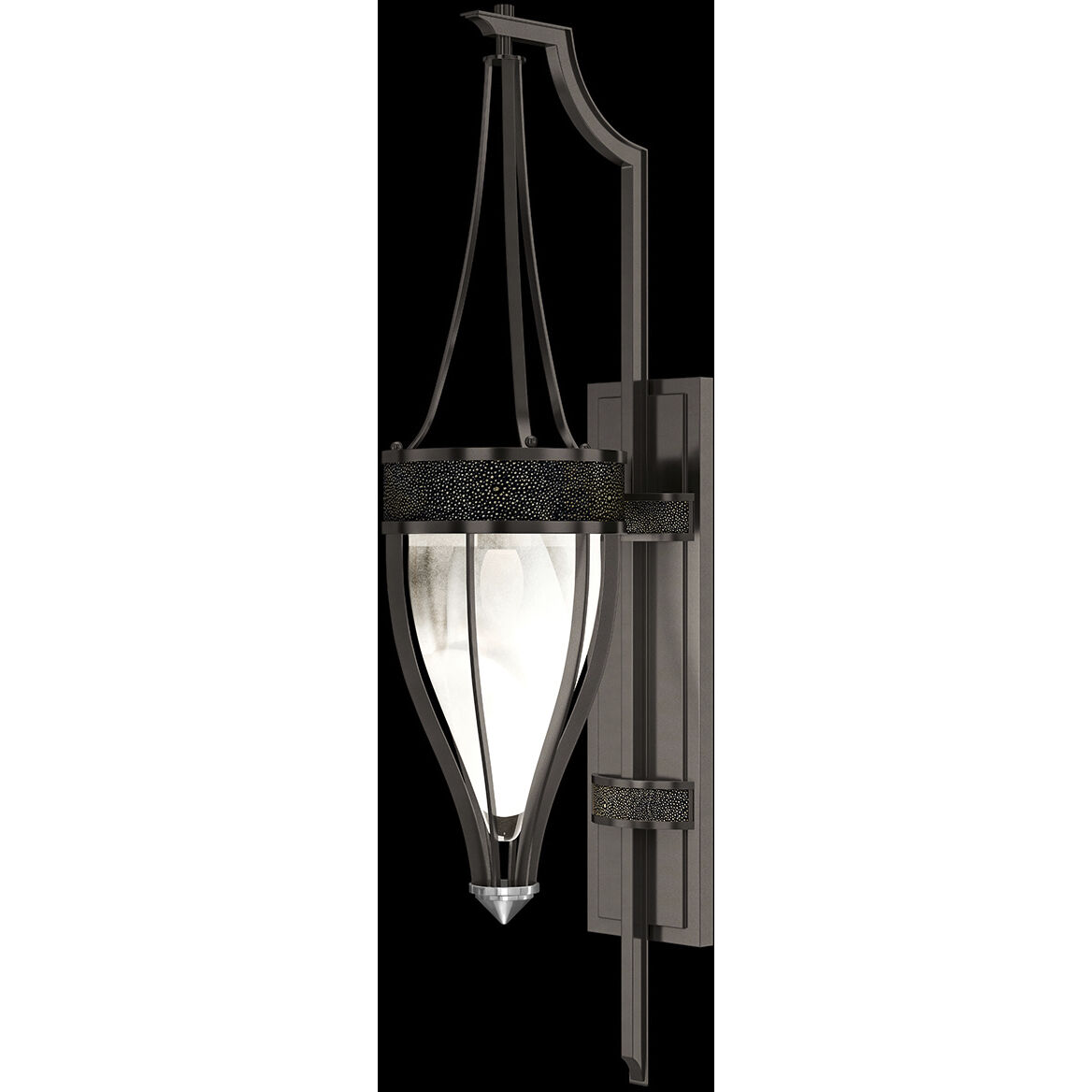 Mirage 1 Light 7.5 inch Black Sconce Wall Light