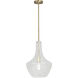 EVOLV 12 inch Brushed Brass Pendant Ceiling Light, Harlow Family