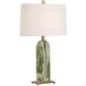 Moorea 28.25 inch 150.00 watt Green Marble and Antique Brass Table Lamp Portable Light