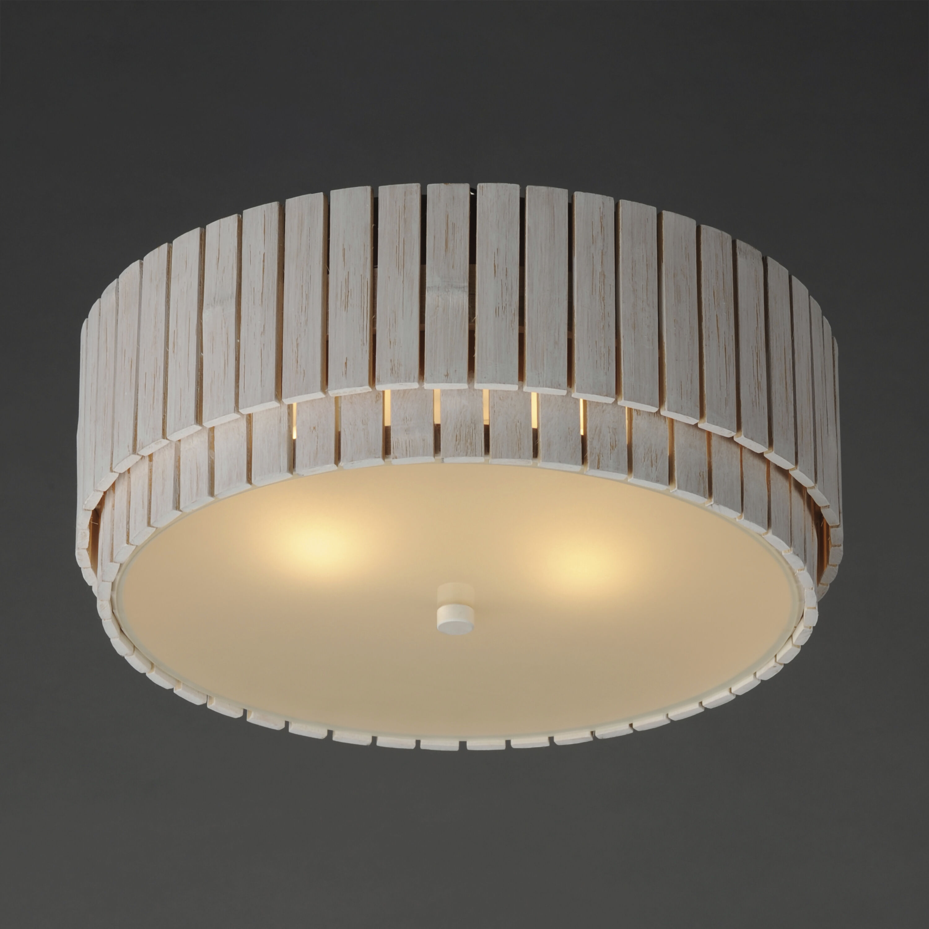 Satori 2 Light 16 inch Ecru Flush Mount Ceiling Light