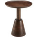 Maeve 22 X 18 inch Top: Brown; Base: Dark Brown End Table