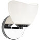 Uptowne 1 Light 6.38 inch Chrome Bath Vanity Light Wall Light in Chrome and Opal Glass