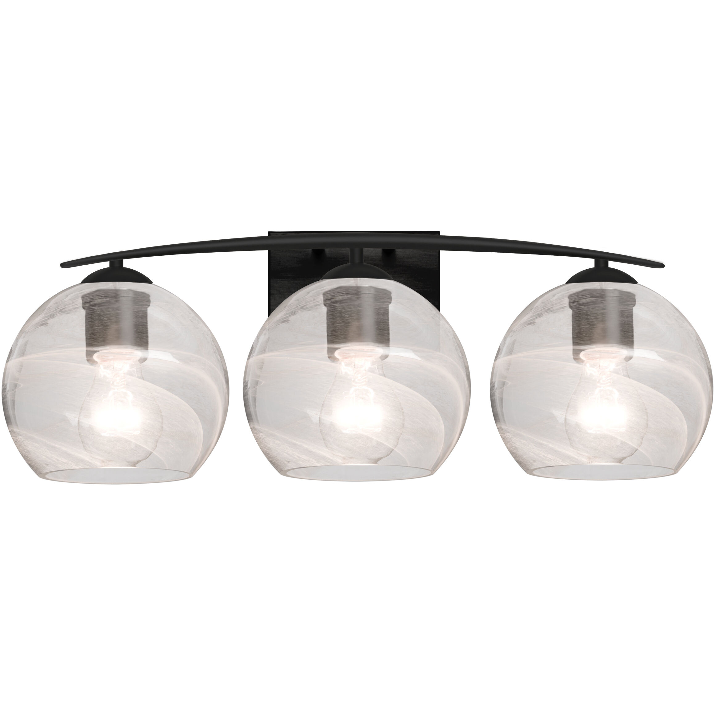 Jilly 3 Light 25.25 inch Black Vanity Light Wall Light