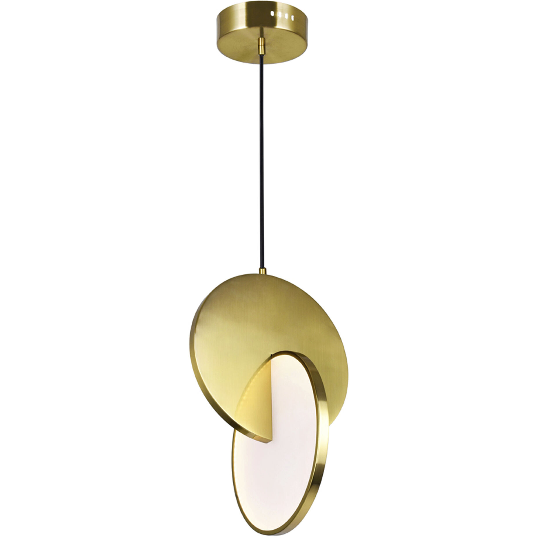 Tranche LED 10 inch Brushed Brass Down Mini Pendant Ceiling Light