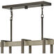 Open Air Riverwood 5 Light 42 inch Warm Bronze with Warm Ash Outdoor Linear Hanging Light