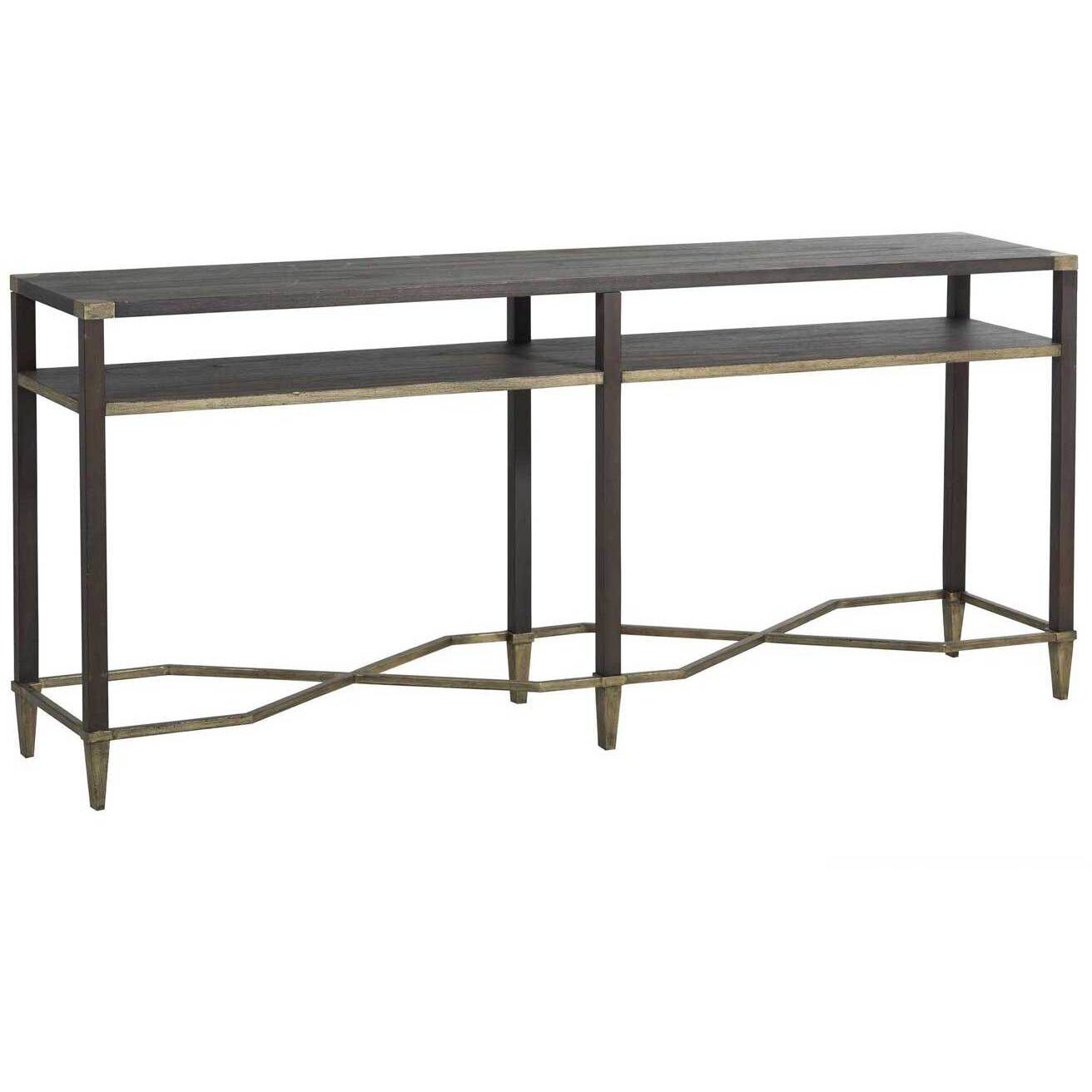 Sue 70 X 15 inch Natural Black / Antique Champagne Console Table