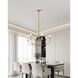 Leah 6 Light 30 inch Brushed Gold and White Chandelier Ceiling Light