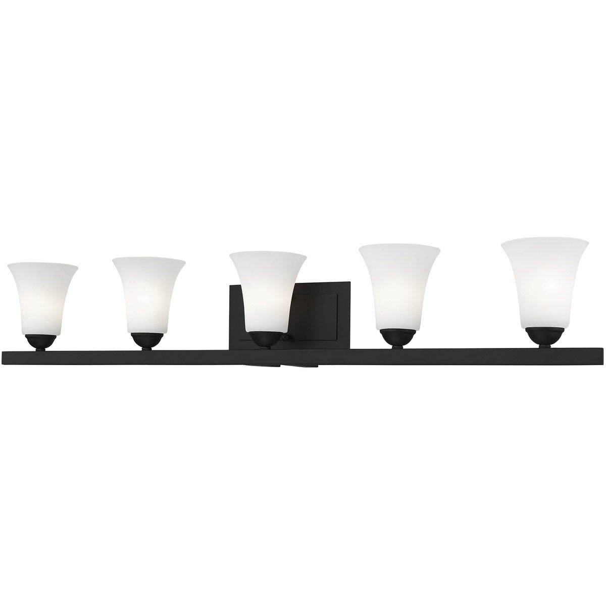 Ridgedale 5 Light 43 inch Black Bath Vanity Wall Light