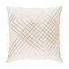 Crescent 18 X 18 inch Cream/Metallic - Copper Pillow Kit