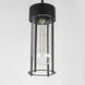 Millennial 1 Light 5.5 inch Black Outdoor Hanging Lantern